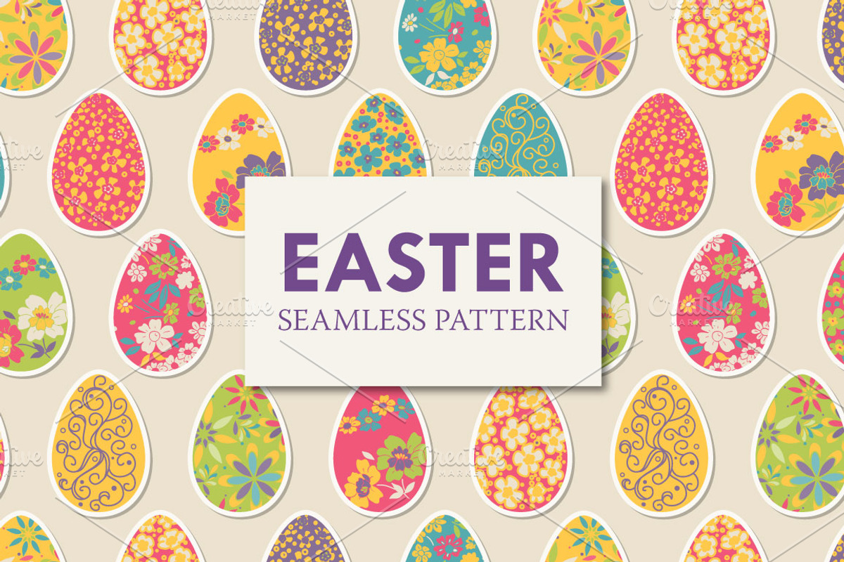 Easter Seamless Pattern, a Pattern Graphic by Sunny Design (Photo 1 of 3)
