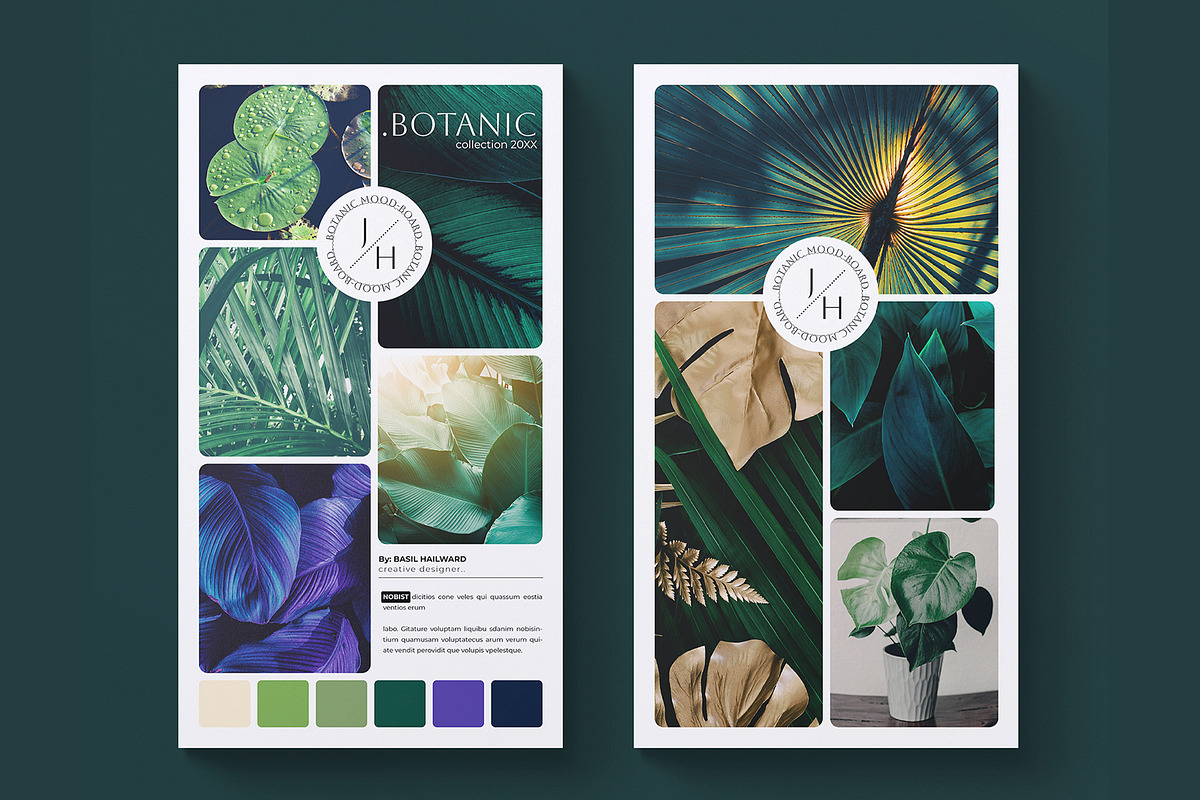 Botanic Mood Board Presentation, a Presentation Template by E-Type (Photo 2 of 5)