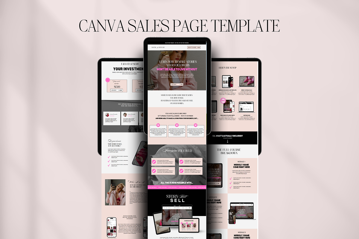 Luxury Canva Sales page website, a Landing Page Template by My Template Studio (Photo 6 of 14)