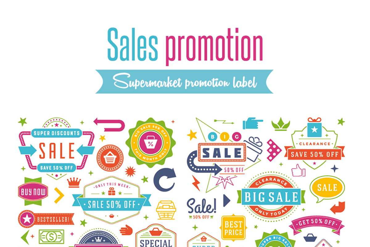 Sales promotion tag vector, a Templates & Theme by iconnice