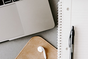 Cozy office stock photo containing modern desk, modern desktop photo, and
