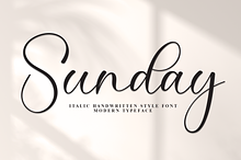 Sunday | Script Font
