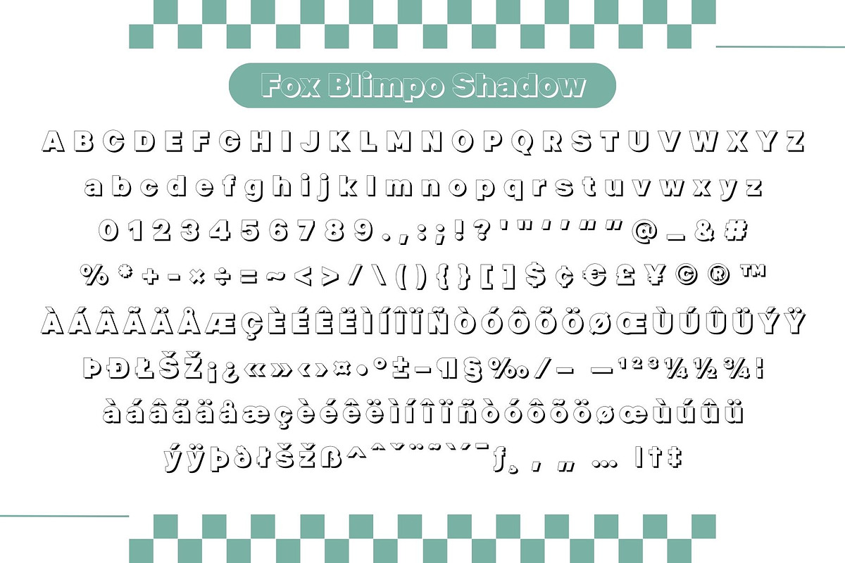 Fox Blimpo : 4 Font Styles, a Symbol Font by Fox7 By Rattana (Photo 11 of 13)