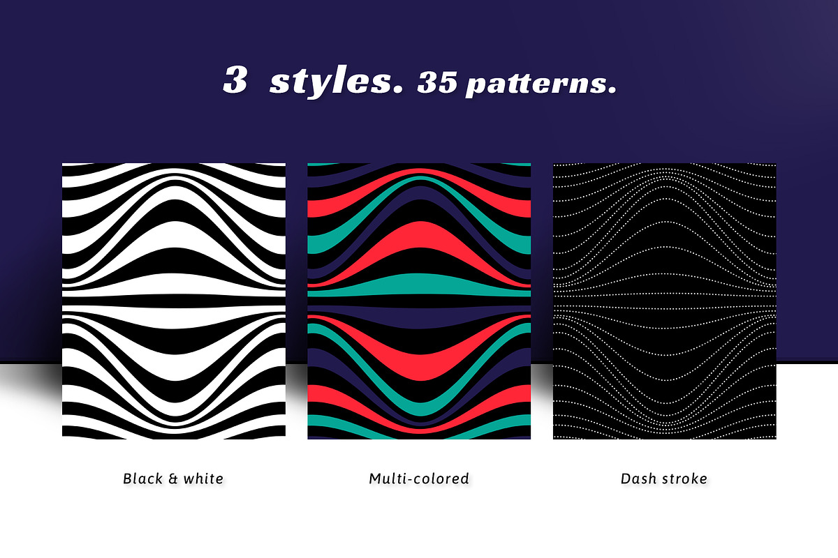 Striped waves, a Pattern Graphic by divin (Photo 2 of 15)