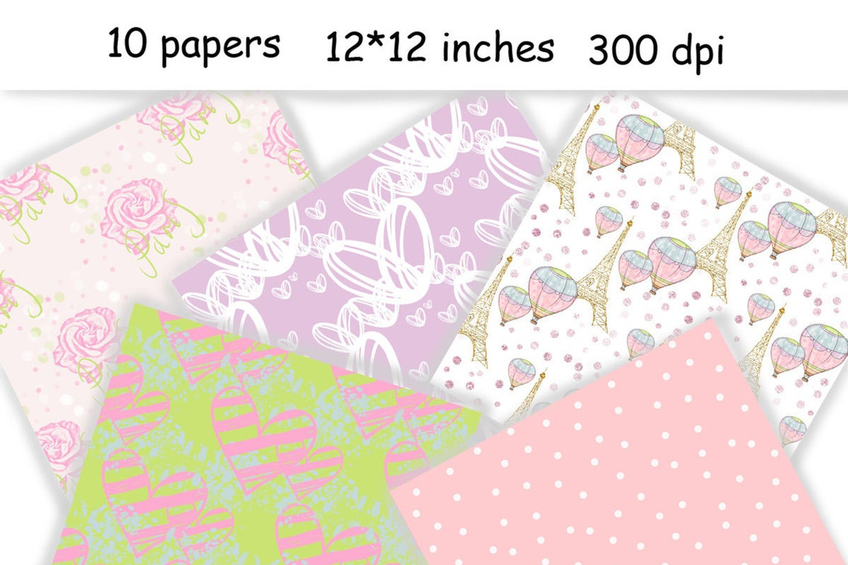Summer In Paris Pattern, a Pattern Graphic by GlamArtZhanna (Photo 2 of 3)
