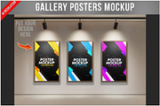 Gallery Vertical Posters Mockup PSD, a Product Mockup by Bruno's Shop (Thumbnail 1 of 4)