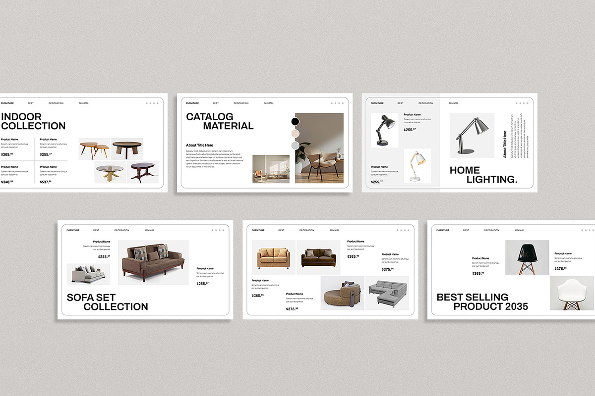 Minimal Furniture Catalog Template, a Presentation Template by Spark_Creative (Photo 5 of 6)