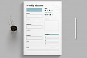 Weekly Planner Layout, a Stationery Template by MightyDesign (Thumbnail 1 of 8)