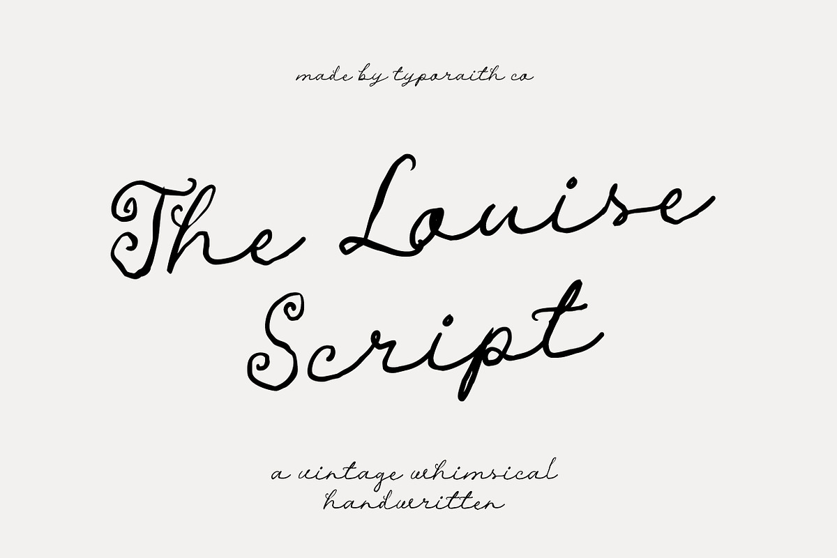 The Louise | Whimsical Script Font, a Script Font by Typoraith Co (Photo 13 of 13)
