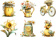 Whimsical Yellow Spring Clipart, an Illustration by Designking (Thumbnail 4 of 5)
