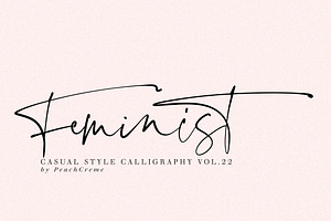 Feminist Casual Font, a Handwritten Font by PeachCreme