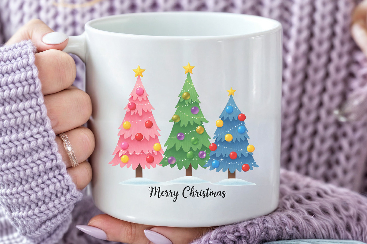 Merry Christmas Tree Png Design, an Illustration by Black Bird Studio (Photo 3 of 4)