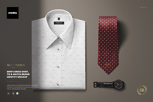 Men’s Dress Shirt and Tie Mockup