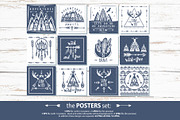 Adventure Posters and Labels, a Decorative Illustration by ViktoriaARTprint (Thumbnail 2 of 11)