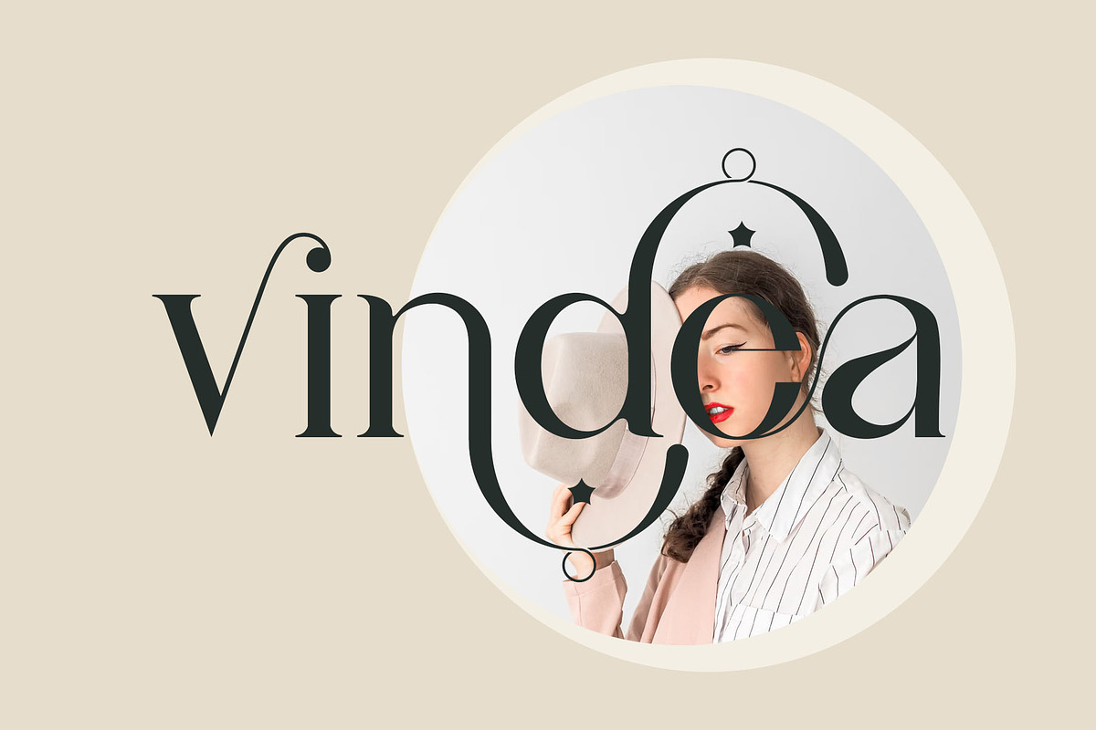 vindea Ligature Serif Typeface, a Serif Font by Humaira_std (Photo 1 of 11)