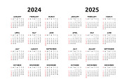 Calendar 2024, 2025 and 2031, an Object Graphic by Volyk (Thumbnail 2 of 5)