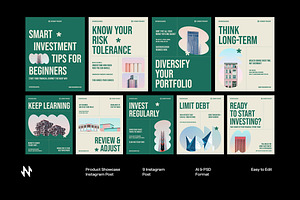 Investment Education IG Carousel, a Social Media Template by Neermana