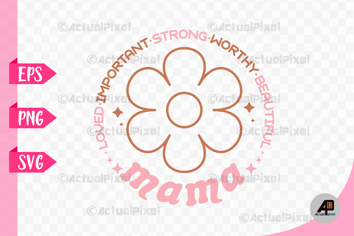 Mother's Day SVG PNG Design Bundle, an Illustration by Actual Pixel (Photo 6 of 12)