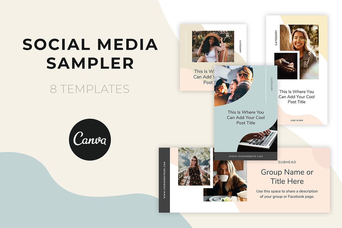 Canva | Social Media Sampler, a Social Media Template by Anchor ‹A› Digital Design (Photo 1 of 8)