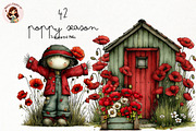 Poppy Season PNG Clipart Bundle, a Seasonal Illustration by Nicolle's Colorful Art (Thumbnail 1 of 4)