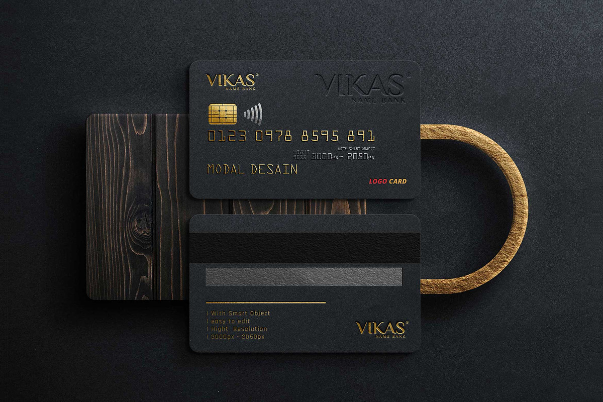 Luxury Credit Card Mockup, an Advertising Mockup by Artlogs x Modaldesain (Photo 1 of 3)