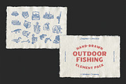 Hand-Drawn Outdoor Fishing Elements, a Sport Illustration by Wortfice (Thumbnail 4 of 6)