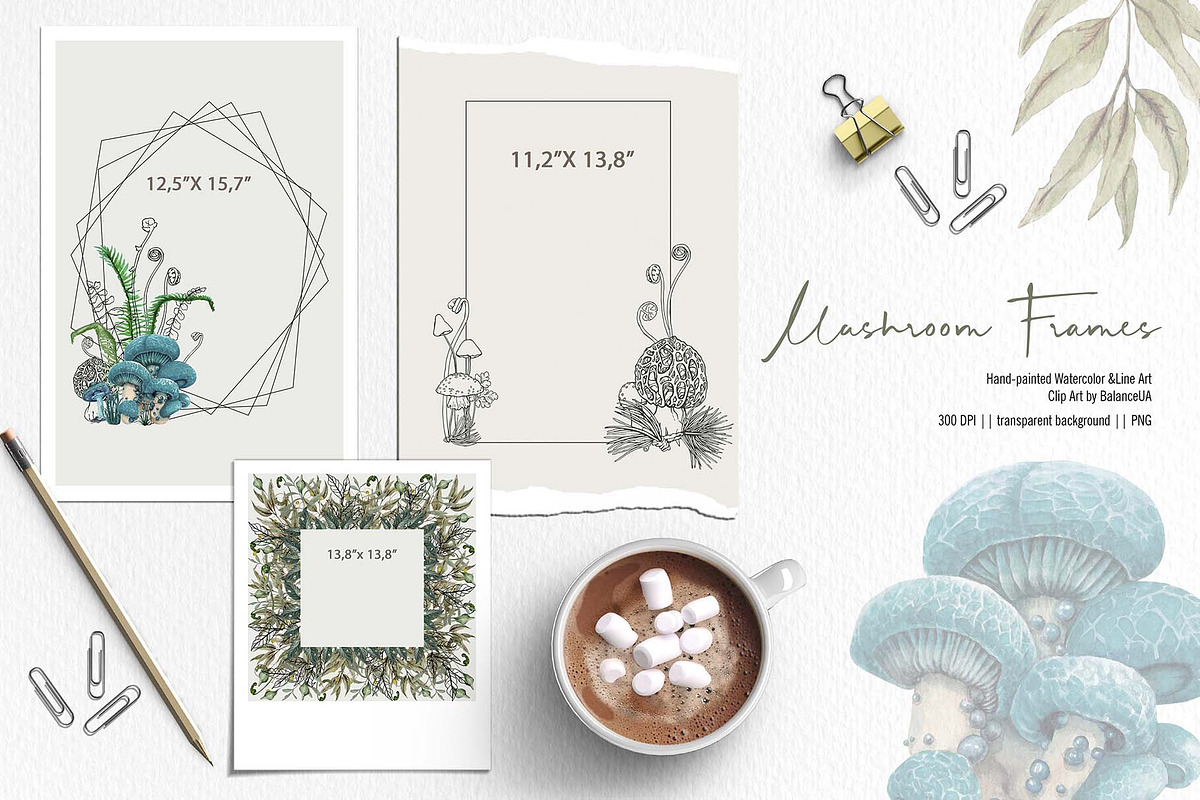 Mashrooms & Herbs Clipart, an Illustration by BalanceUA (Photo 7 of 10)