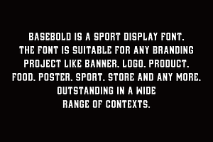 Basebold Sport Varsity Baseball Font