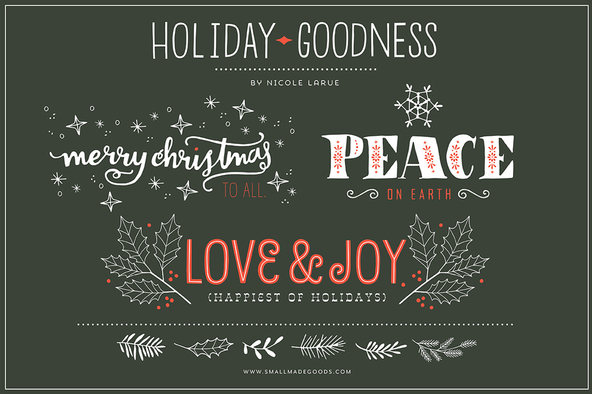 Holiday Goodness (Clipart), an Illustration by Small Made Goods (Photo 2 of 6)