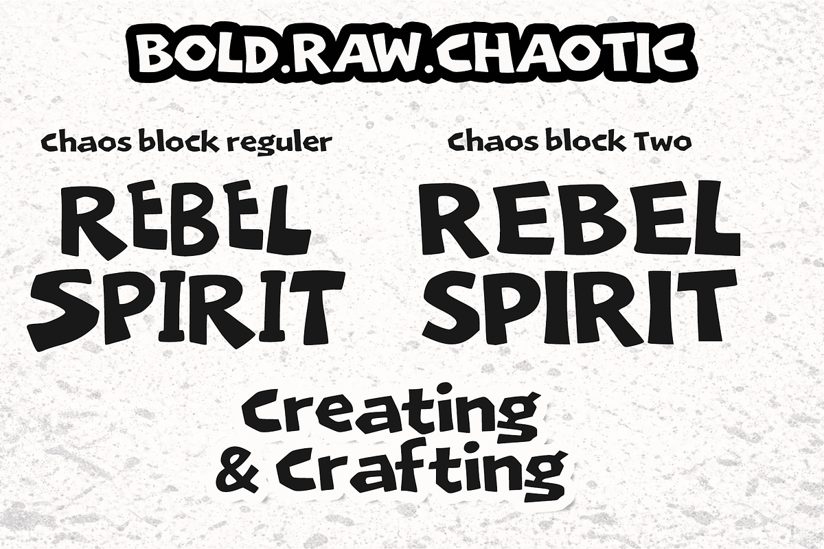 Chaos Block is a bold and playful, a Handwritten Font by cocodesign (Photo 2 of 8)