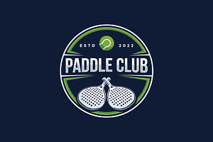 Badge Emblem Paddle Tennis Club Logo