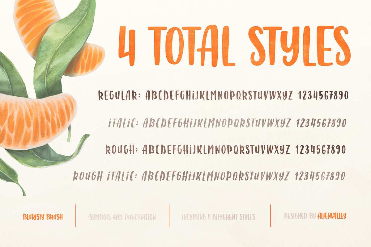 Bluristy - Fun Brush Font preview 4