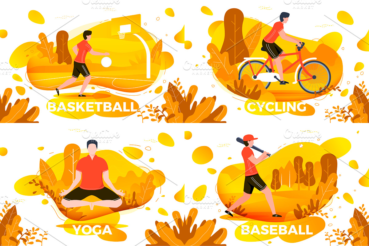 Hot Summer Activities Illustrations, a Healthcare Illustration by Tashal (Photo 3 of 6)
