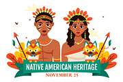11 Native American Heritage Day, a Seasonal Illustration by denayunebgt (Thumbnail 4 of 5)