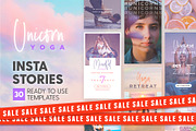 SALE 2in1 Unicorn Yoga Edition, a Social Media Template by The Wedding Shop (Thumbnail 1 of 14)