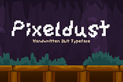 Pixeldust - Handwritten Pixel Font, a Font by HipFonts (Thumbnail 1 of 6)