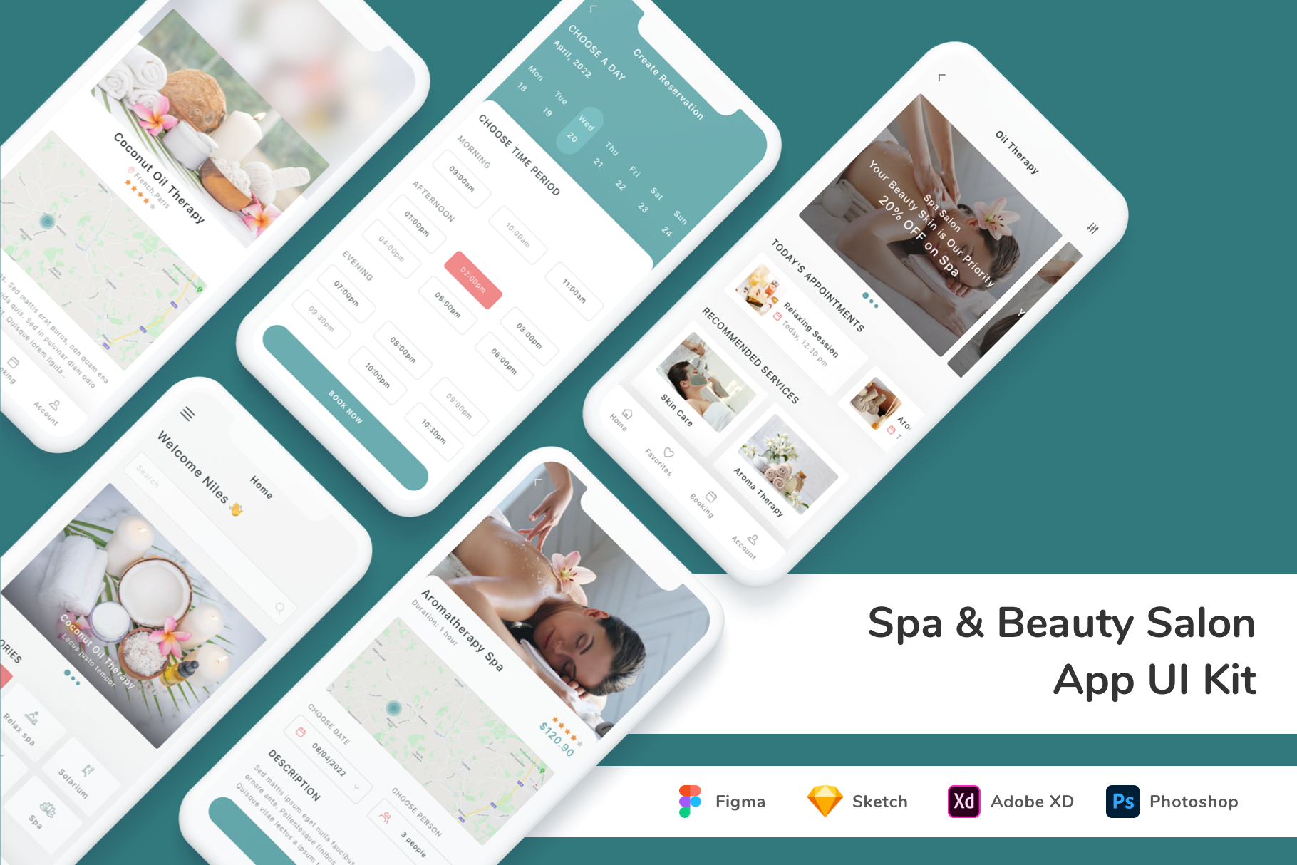 Spa & Beauty Salon App UI Kit, an UI Kit Template by Betush