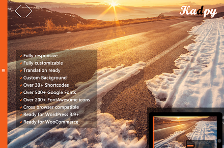Kadpy - FullScreen WordPress Theme