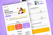 Emma Student Portfolio Landing Page, a Landing Page Template by productype1 (Thumbnail 4 of 5)