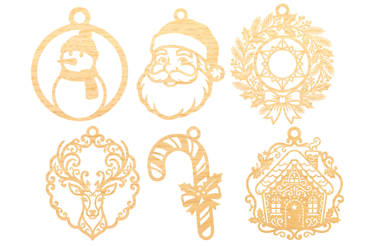 18 Christmas Earrings Laser Cut, an Object Graphic by DreamCafeArt (Photo 7 of 7)