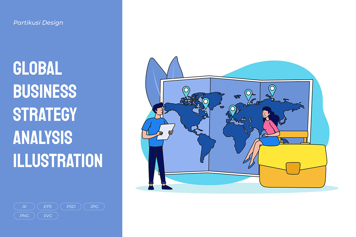 Global Business Strategy Analysis, a Person Illustration by Partikusi Design (Photo 1 of 3)