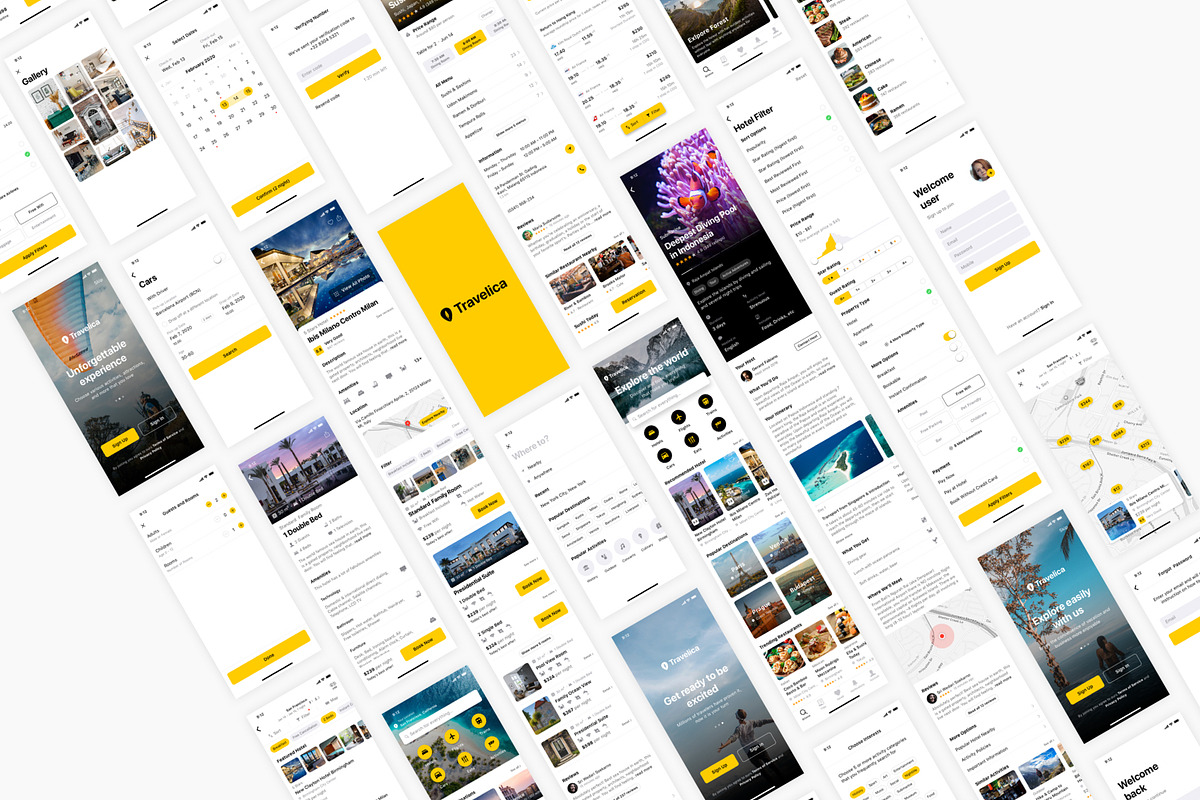 Travel Guide & Tourism App, an UI Kit Template by flr.24 (Photo 2 of 2)