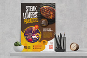 Steak Lovers Paradise Flyer Template, a Flyer Template by Boostock (Thumbnail 4 of 5)