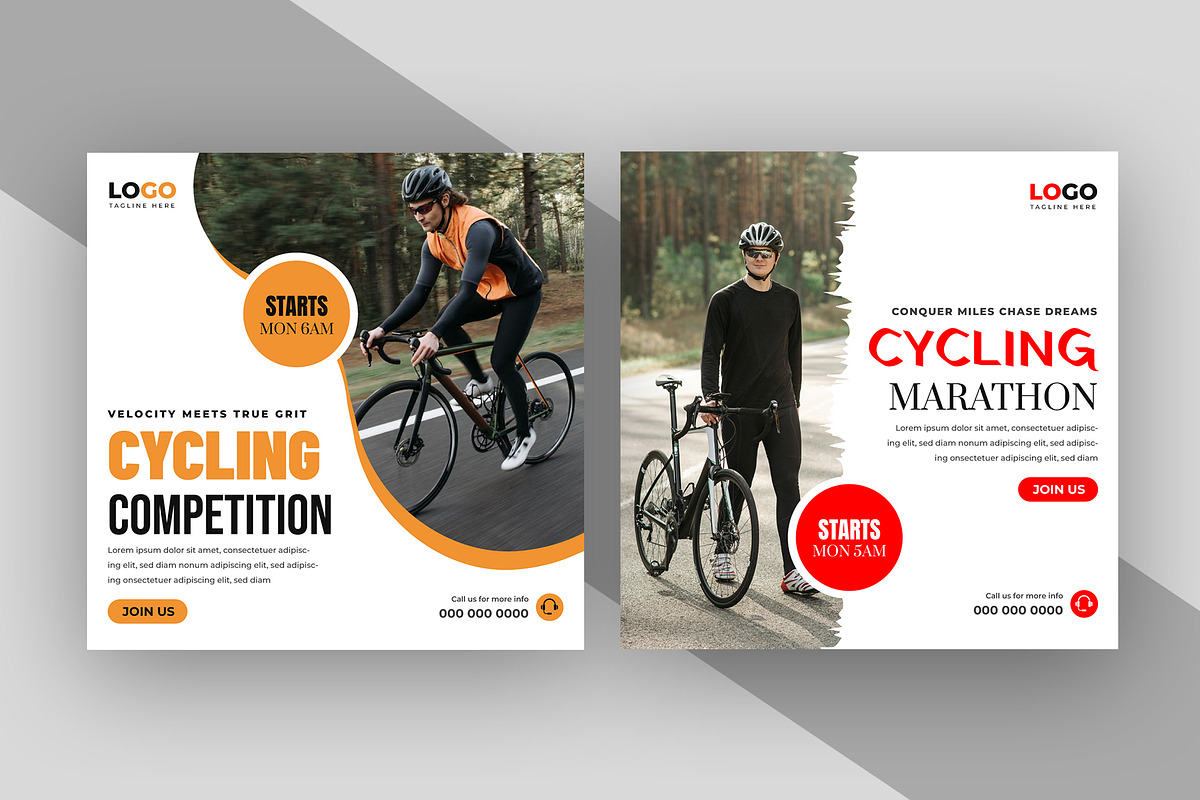 Cycling Tournament Social Media Post, a Social Media Template by nandinigraphics (Photo 1 of 2)