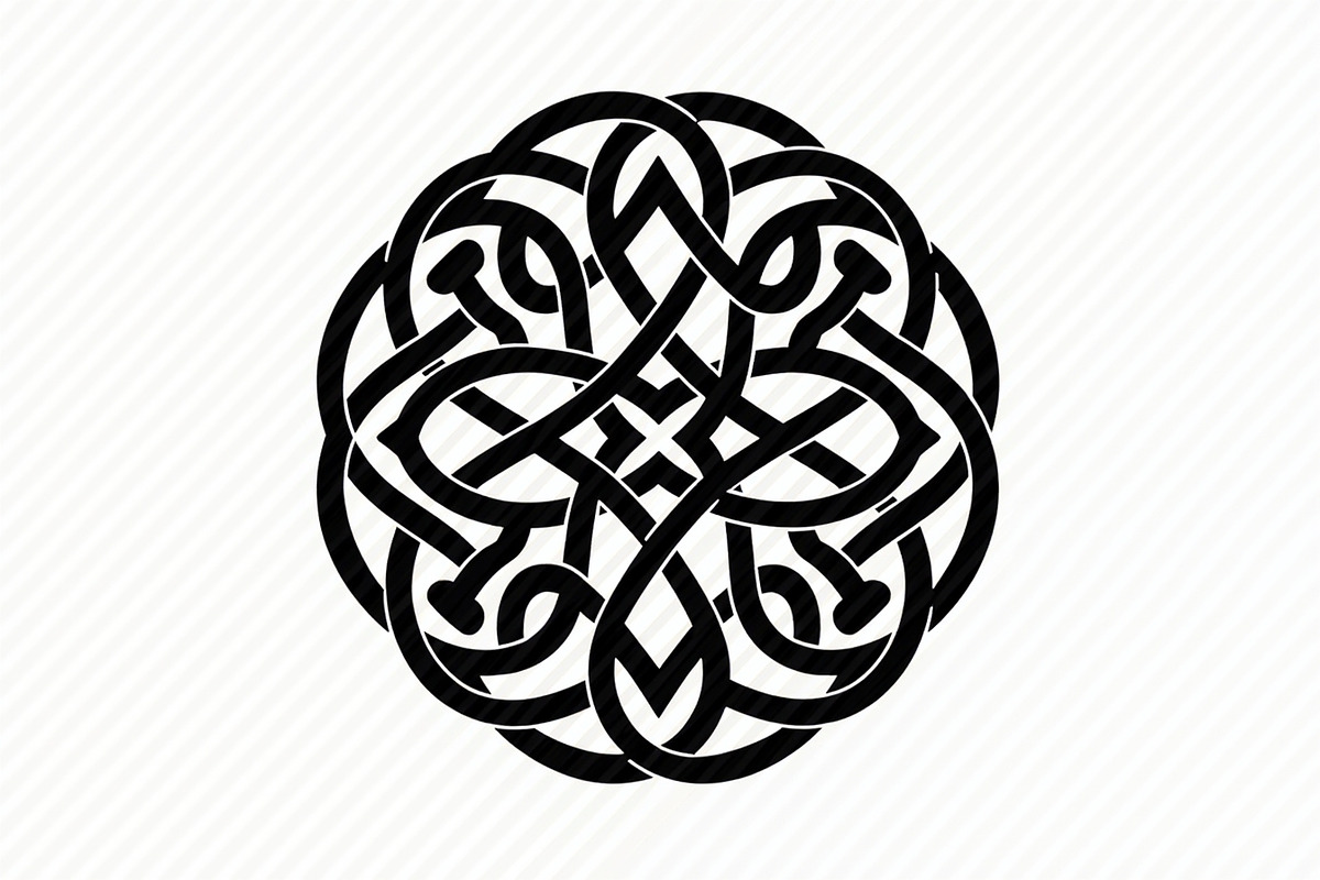 Celtic Knot Tattoo Silhouette Set, an Illustration by BIPLOB EXPERT (Photo 5 of 9)