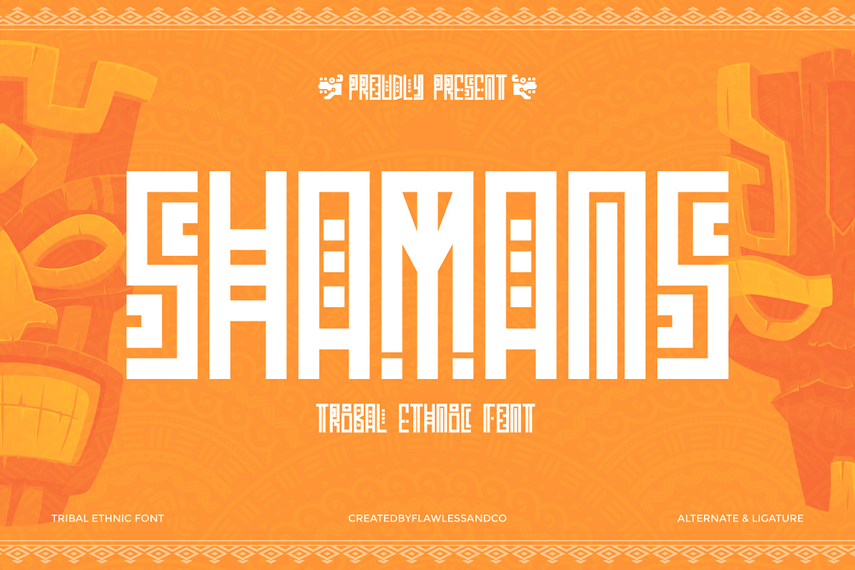 Shamans - Ethnic Decorative  Font, a Font by Flawless And Co (Photo 1 of 10)