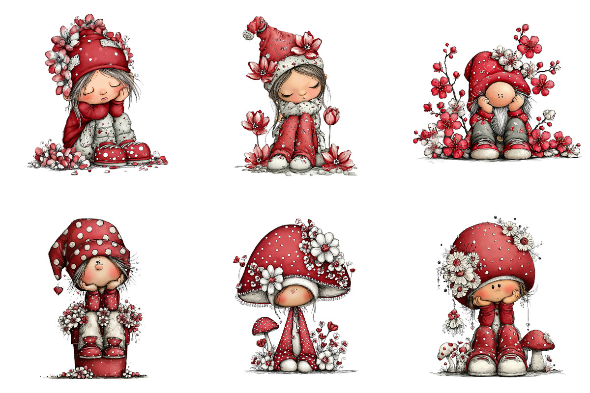 Whimsical Easter Gnome Clipart, an Illustration by CreationArt (Photo 7 of 7)