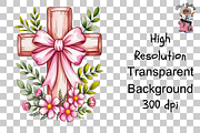 Pink Cross PNG Bundle, a Graphic by Clipart Studio (Thumbnail 8 of 11)