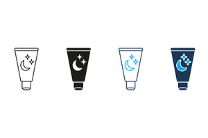 Night Cream Tube Icons, an Object Illustration by Gentle Studio