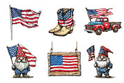 American Flag Sublimation Design, an Illustration by CreationArt (Thumbnail 4 of 5)